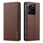 For Redmi Note 12 Pro 5G LC.IMEEKE L1 Series Frosted Fine Texture PU Phone Case(Brown) - 2