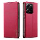 For Redmi Note 12 Pro 5G LC.IMEEKE L1 Series Frosted Fine Texture PU Phone Case(Red) - 2