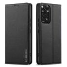 For Redmi Note 11 / 11S / 12S 4G LC.IMEEKE L1 Series Frosted Fine Texture PU Phone Case(Black) - 2