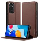 For Redmi Note 11 / 11S / 12S 4G LC.IMEEKE L1 Series Frosted Fine Texture PU Phone Case(Brown) - 1