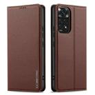 For Redmi Note 11 / 11S / 12S 4G LC.IMEEKE L1 Series Frosted Fine Texture PU Phone Case(Brown) - 2