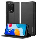 For Redmi Note 11 Pro 5G LC.IMEEKE L1 Series Frosted Fine Texture PU Phone Case(Black) - 1