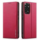 For Redmi Note 11 Pro 5G LC.IMEEKE L1 Series Frosted Fine Texture PU Phone Case(Red) - 2