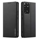 For Redmi Note 12 Pro 4G LC.IMEEKE L1 Series Frosted Fine Texture PU Phone Case(Black) - 2