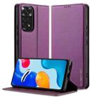 For Redmi Note 12 Pro 4G LC.IMEEKE L1 Series Frosted Fine Texture PU Phone Case(Purple) - 1