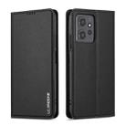 For Redmi Note 12 4G Global LC.IMEEKE L1 Series Frosted Fine Texture PU Phone Case(Black) - 2