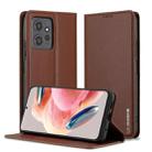 For Redmi Note 12 4G Global LC.IMEEKE L1 Series Frosted Fine Texture PU Phone Case(Brown) - 1