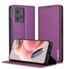 For Redmi Note 12 4G Global LC.IMEEKE L1 Series Frosted Fine Texture PU Phone Case(Purple) - 1