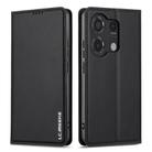 For Redmi Note 13 Pro 4G LC.IMEEKE L1 Series Frosted Fine Texture PU Phone Case(Black) - 2