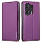 For Redmi Note 13 Pro 4G LC.IMEEKE L1 Series Frosted Fine Texture PU Phone Case(Purple) - 2