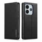 For Redmi Note 14 4G 164.84mm LC.IMEEKE L1 Series Frosted Fine Texture PU Phone Case(Black) - 2