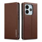 For Redmi Note 14 4G 164.84mm LC.IMEEKE L1 Series Frosted Fine Texture PU Phone Case(Brown) - 2