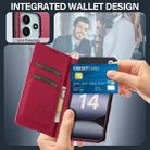 For Redmi Note 14 4G 164.84mm LC.IMEEKE L1 Series Frosted Fine Texture PU Phone Case(Red) - 3