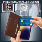 For Redmi Note 14 Pro 4G LC.IMEEKE L1 Series Frosted Fine Texture PU Phone Case(Brown) - 3