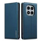 For Redmi Note 14 Pro 4G LC.IMEEKE L1 Series Frosted Fine Texture PU Phone Case(Blue) - 2