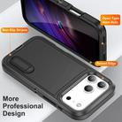 For iPhone 17 Pro Max Rugged PC + Silicone Phone Case with Holder(Black) - 3