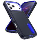 For iPhone 17 Pro Max Rugged PC + Silicone Phone Case with Holder(Dark Blue+Royal Blue) - 2
