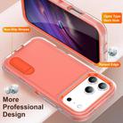 For iPhone 17 Pro Max Rugged PC + Silicone Phone Case with Holder(Transparent+Orange) - 3
