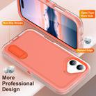 For iPhone 17 Rugged PC + Silicone Phone Case with Holder(Transparent+Orange) - 3
