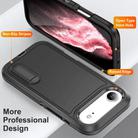 For iPhone 17 Air Rugged PC + Silicone Phone Case with Holder(Black) - 3