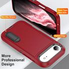 For iPhone 17 Air Rugged PC + Silicone Phone Case with Holder(Red+Black) - 3