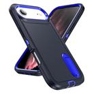 For iPhone 17 Air Rugged PC + Silicone Phone Case with Holder(Dark Blue+Royal Blue) - 2