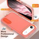 For iPhone 17 Air Rugged PC + Silicone Phone Case with Holder(Transparent+Orange) - 3