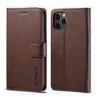 For iPhone 12 mini LC.IMEEKE Calf Texture Horizontal Flip Leather Case with Holder & Card Slots & Wallet(Brown) - 1