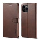 For iPhone 12 Pro Max LC.IMEEKE Calf Texture Horizontal Flip Leather Case with Holder & Card Slots & Wallet(Brown) - 1