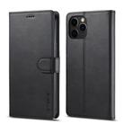For iPhone 12 Pro Max LC.IMEEKE Calf Texture Horizontal Flip Leather Case with Holder & Card Slots & Wallet(Black) - 1