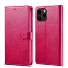 For iPhone 12 Pro Max LC.IMEEKE Calf Texture Horizontal Flip Leather Case with Holder & Card Slots & Wallet(Red) - 1