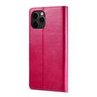 For iPhone 12 Pro Max LC.IMEEKE Calf Texture Horizontal Flip Leather Case with Holder & Card Slots & Wallet(Red) - 3