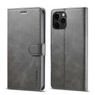 For iPhone 12 Pro Max LC.IMEEKE Calf Texture Horizontal Flip Leather Case with Holder & Card Slots & Wallet(Grey) - 1