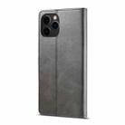 For iPhone 12 Pro Max LC.IMEEKE Calf Texture Horizontal Flip Leather Case with Holder & Card Slots & Wallet(Grey) - 3