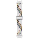 For Samsung Galaxy Watch 7 / 6 / 5 / 4 Nylon Loop Magnetic Buckle Watch Band(White Rainbow) - 3