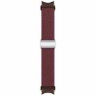 For Samsung Galaxy Watch 7 / 6 / 5 / 4 Nylon Loop Magnetic Buckle Watch Band(Wine Red) - 3