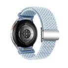 For Samsung Galaxy Watch 7 / 6 / 5 / 4 Nylon Loop Magnetic Buckle Watch Band(Fog Blue) - 2