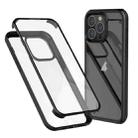 For iPhone 16 Pro Max Double-sided Plastic Glass Phone Protective Case(Black) - 1