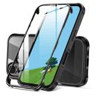 For iPhone 16 Plus Double-sided Plastic Glass Phone Protective Case(Black) - 1