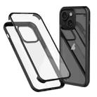 For iPhone 15 Plus Double-sided Plastic Glass Phone Protective Case(Black) - 1