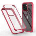 For iPhone 15 Double-sided Plastic Glass Phone Protective Case(Red) - 1