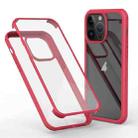 For iPhone 14 Pro Max Double-sided Plastic Glass Phone Protective Case(Red) - 1