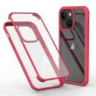 For iPhone 14 Plus Double-sided Plastic Glass Phone Protective Case(Red) - 1