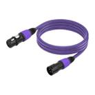 JC1015 XLR 3pin Male to Female Audio Cable, Length:1m(Purple) - 1