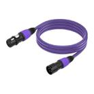 JC1015 XLR 3pin Male to Female Audio Cable, Length:1.8m(Purple) - 1