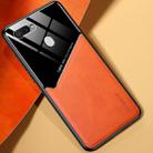 For OPPO A7(2018) / A5s / A12 All-inclusive Leather + Organic Glass Protective Case with Metal Iron Sheet(Yellow) - 1