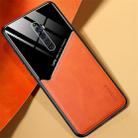 For OPPO Reno 2 Z All-inclusive Leather + Organic Glass Protective Case with Metal Iron Sheet(Yellow) - 1