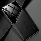 For OPPO Reno 3 Pro All-inclusive Leather + Organic Glass Protective Case with Metal Iron Sheet(Black) - 1