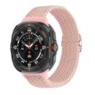 For Samsung Galaxy Watch Ultra 47mm Slide Buckle Nylon Braided Watch Band(Pink Sand) - 1