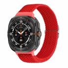 For Samsung Galaxy Watch Ultra 47mm Slide Buckle Nylon Braided Watch Band(Red) - 1